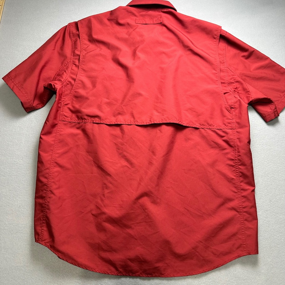 Duluth Trading Co Button Down Shirt Mens XL Tall Red Ripstop Ventilated 3237-30 - Picture 3 of 9